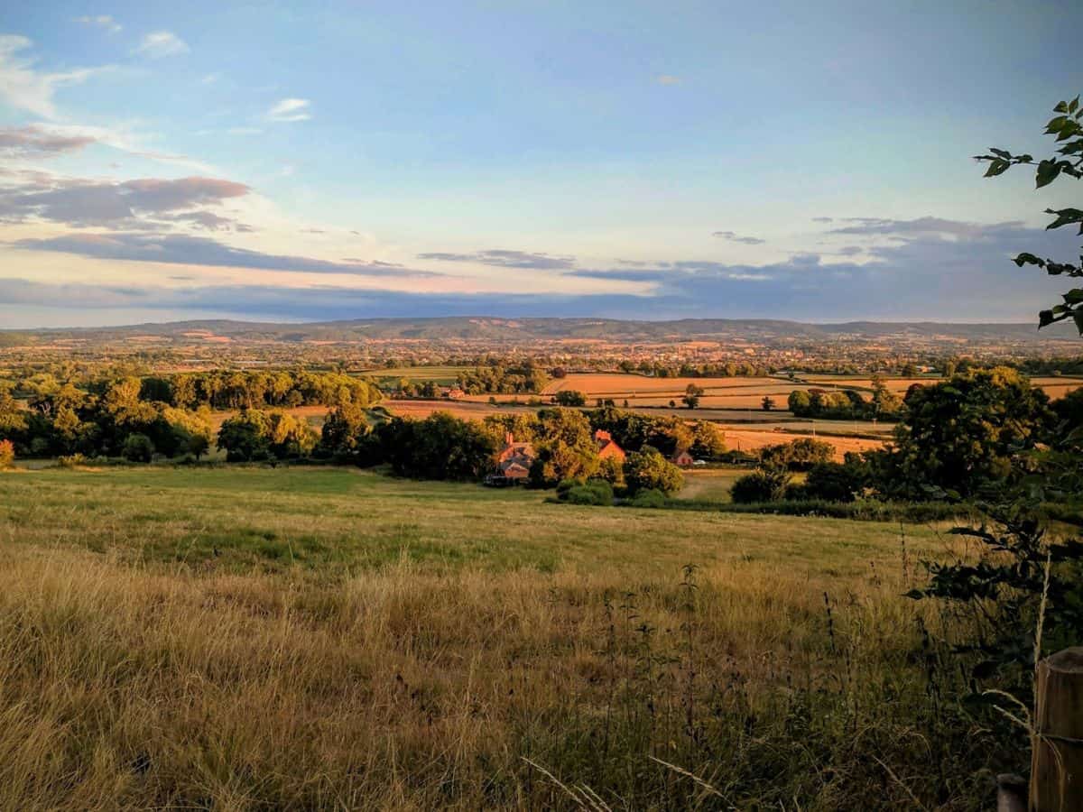 The rolling Somerset countryside in autumn
