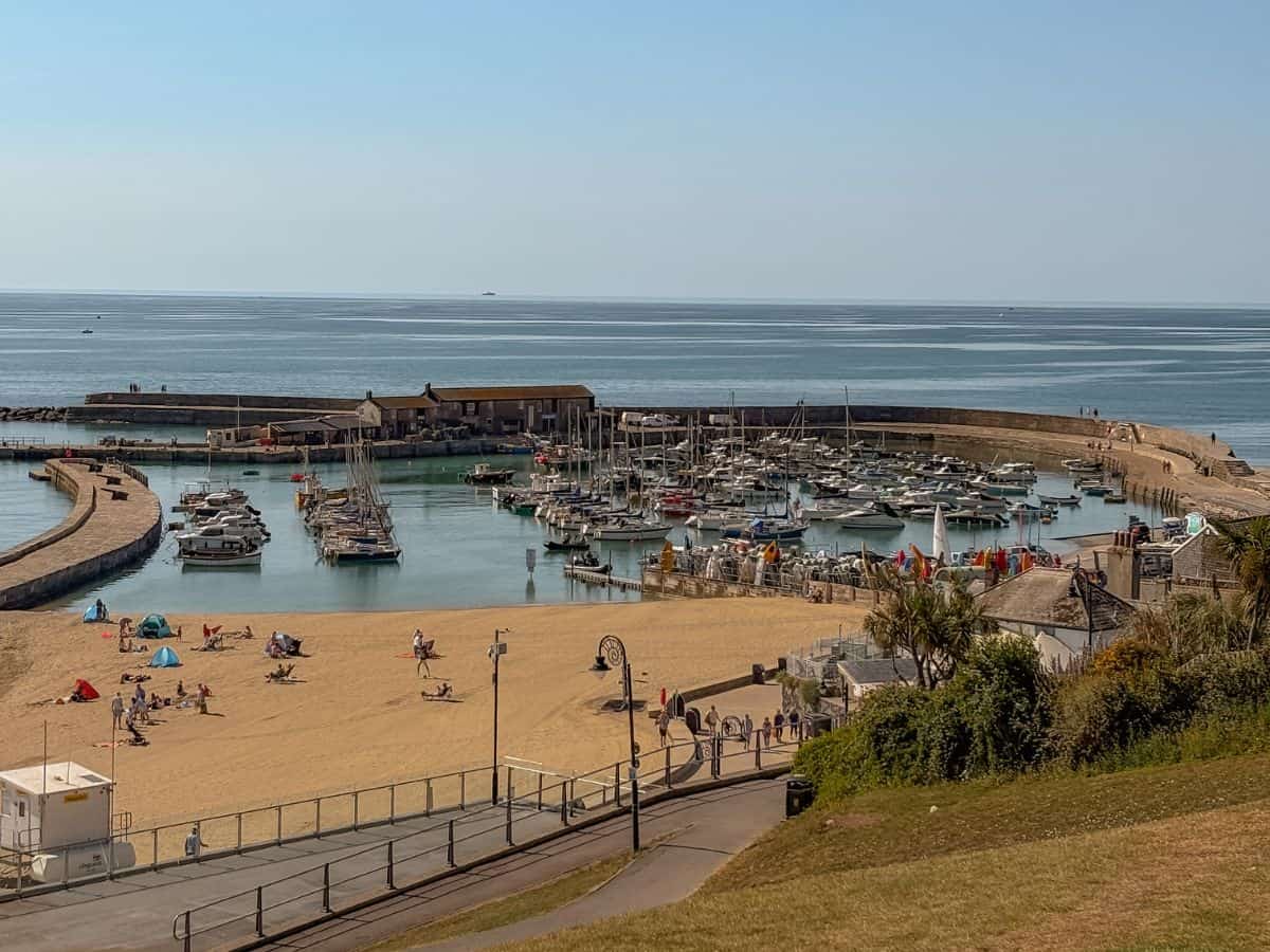 The beautiful harbour and beach at Lyme Regis, Dorset