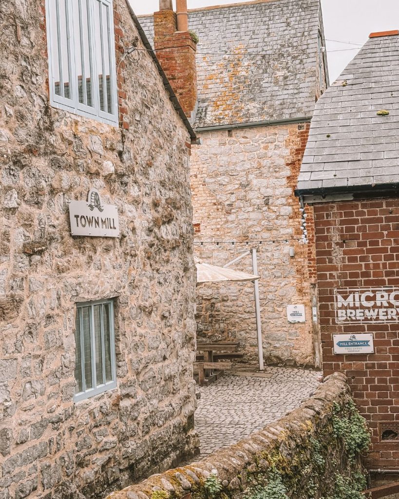 The Town Mill in Lyme Regis and the bridge for the Uplyme walk