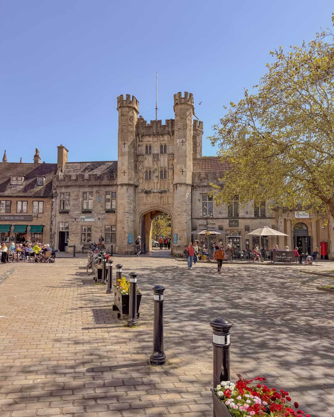 The Market Square in Wells, Somerset