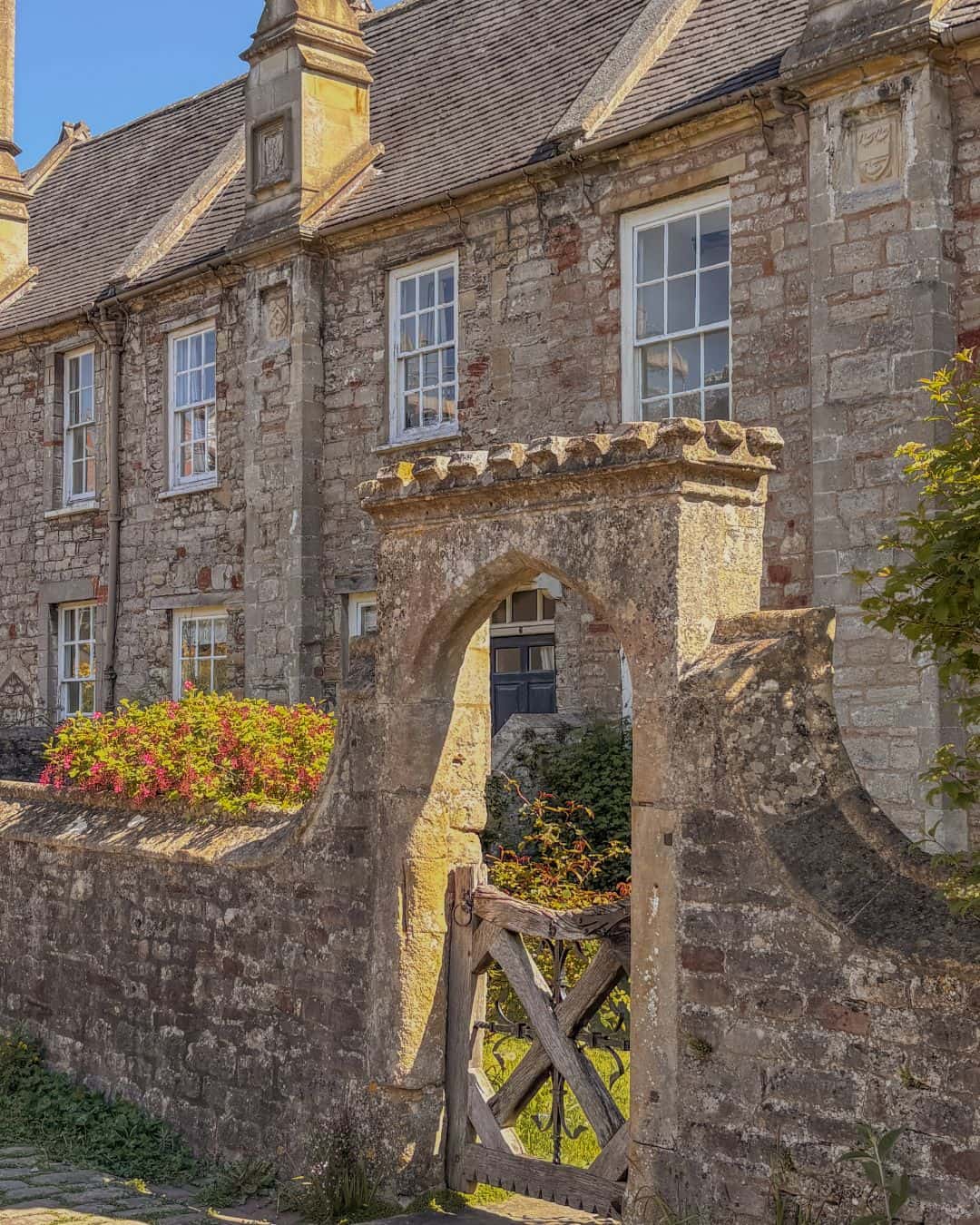 Beautiful gate detail in Vicar's Close, Wells in Somerset