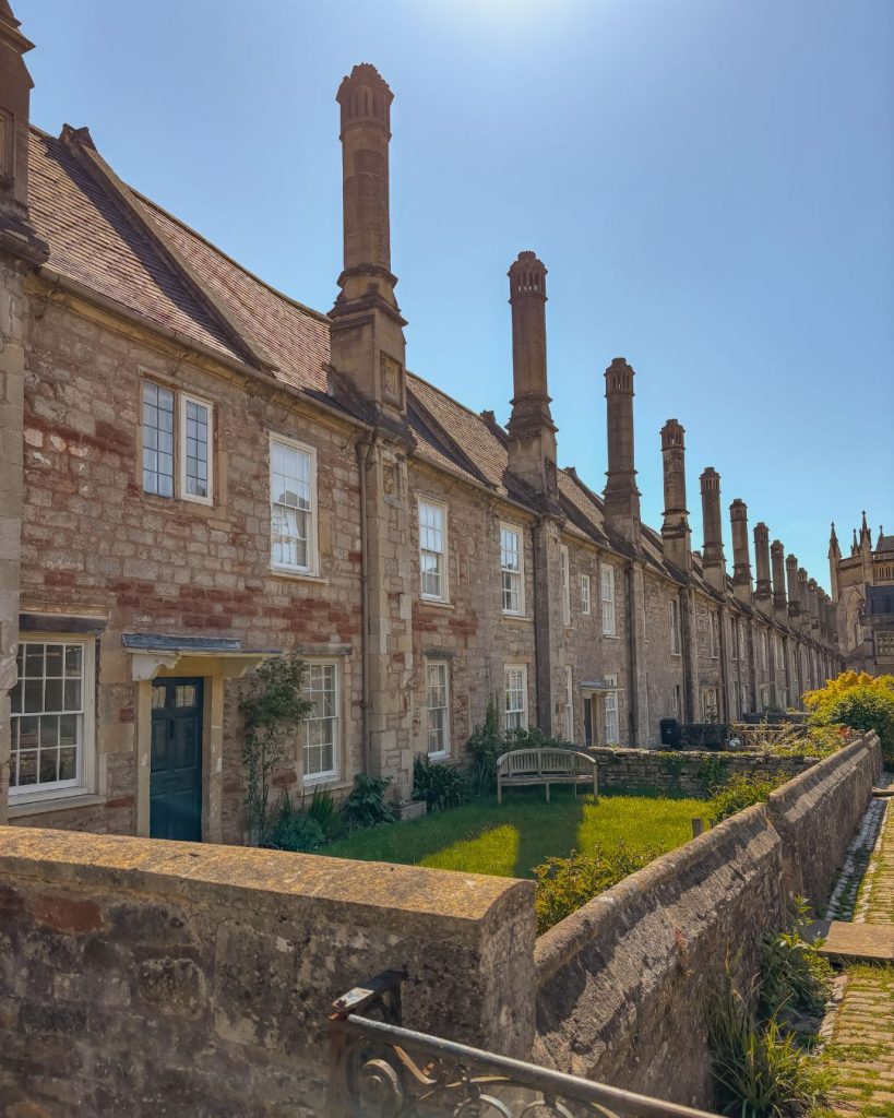 The beautiful street of Vicar's Close in Wells, Somerset