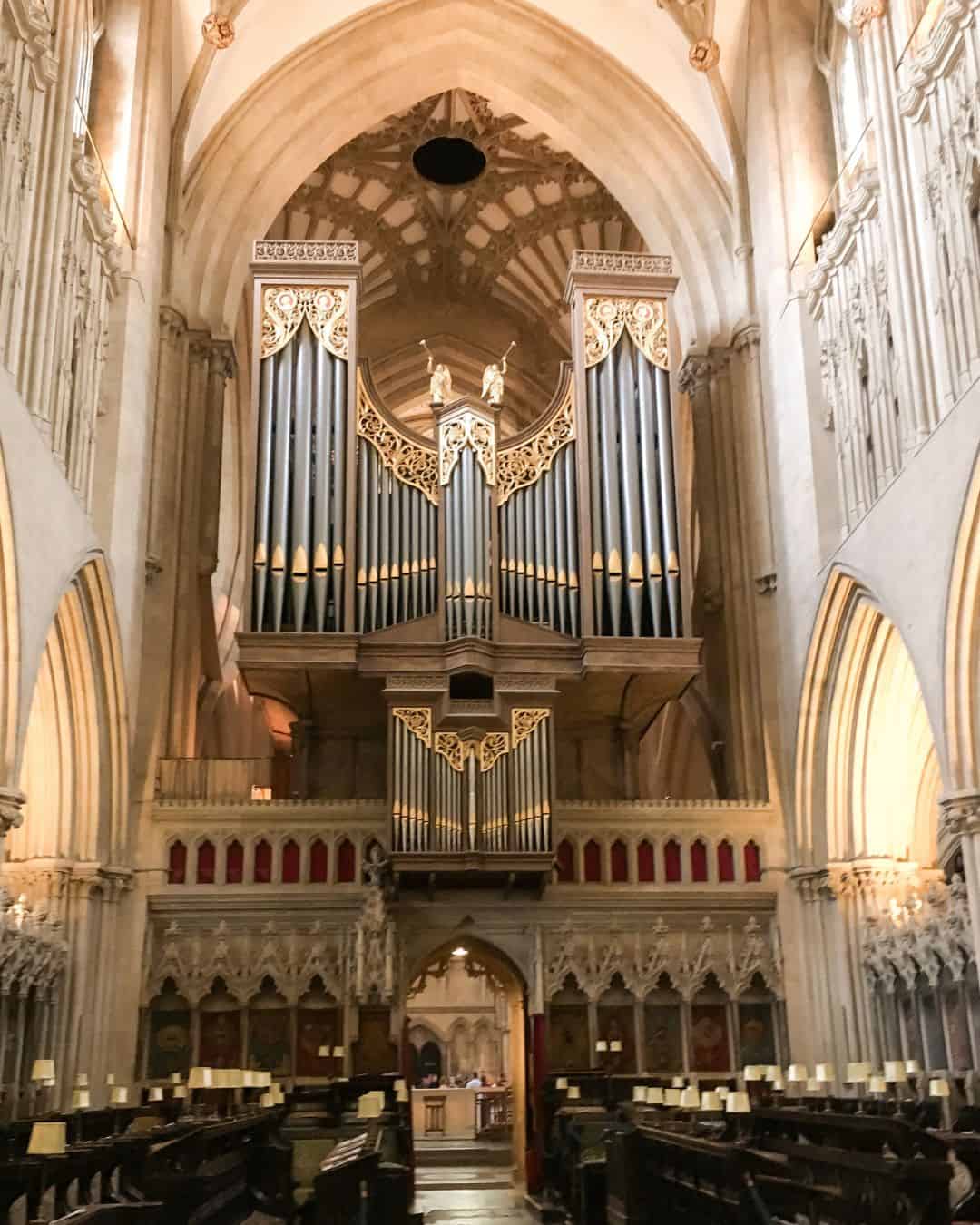 Inside the stunning Wells Cathedral, Somerset